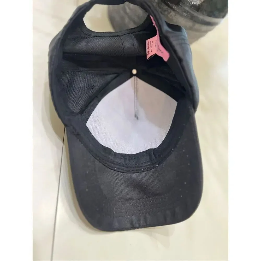Juicy Couture Women's Rhinestone Crystals Logo Charm Baseball Cap Black One Size